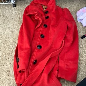 Red Steve Madden pea coat